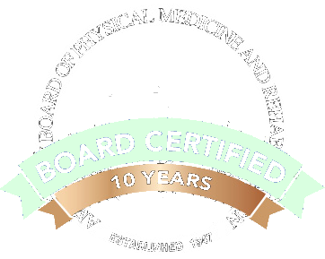 ABPMR board certified, 10 years