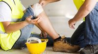 A worker receiving treatment for an injury